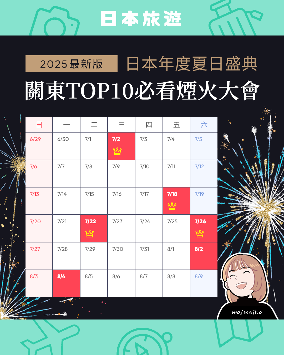 2025最新！一生必看一次的關東煙火大會